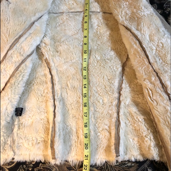 Express leather suede shearling jacket size 7/8 - Picture 8 of 8